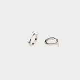 Bar Huggie Hoops Earrings Silver BlackSugar-Korean Fashion Jewelry. Find Your Favorite Jewelry that Kpop Stars Wear